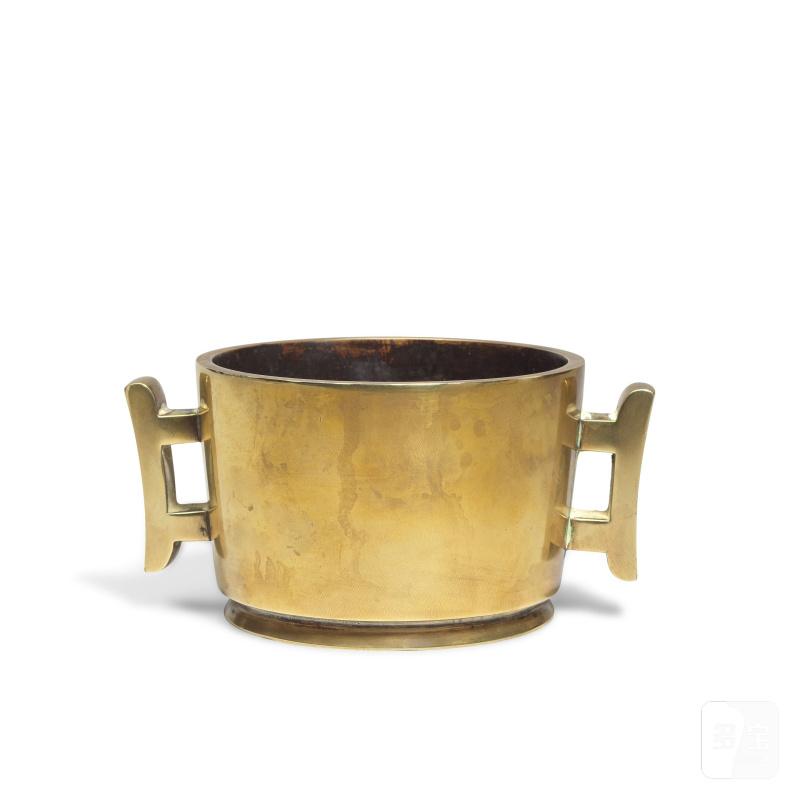 二十世紀 銅鎏金戢耳爐 | A GILT-BRONZE INCENSE BURNER